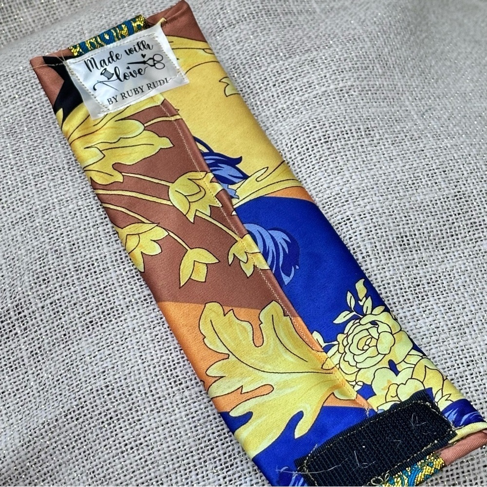 RUBYRUDI Cuff Bracelet Handcrafted OOAK Fabric Embellished Artisan Wearable Art - Picture 12 of 12